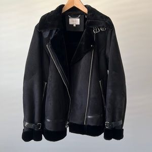 Laundry by Shelli Segal Faux Fur Moto Jacket